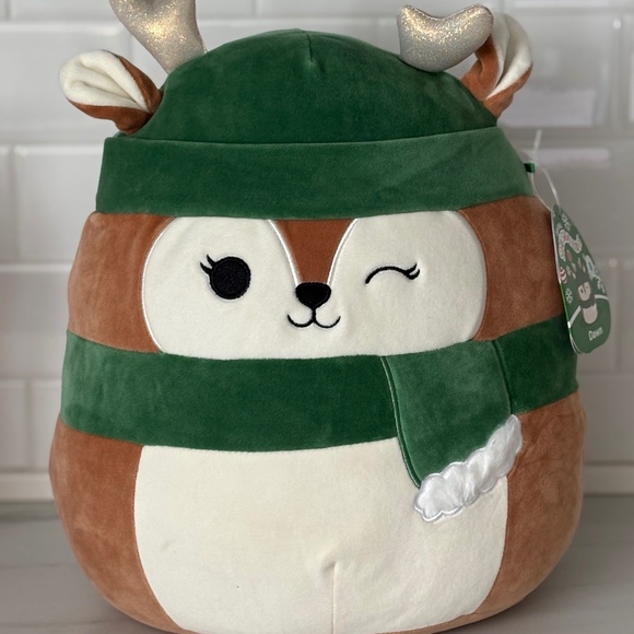 NEW SQUISHMALLOWS Deer DAWN Fawn 14" Original Plush Holiday Christmas NWT Animal - Picture 1 of 15